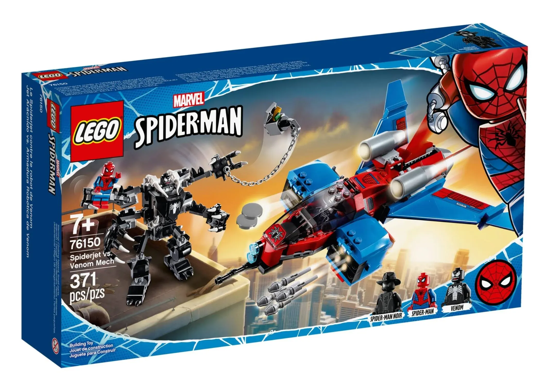 Lego 76150 Marvel Spider-Man Spider-Jet Vs Venom Mech Superhero Building Set - Each