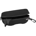 NoCry Storage Case for Safety Glasses with Felt lining, Reinforced Zipper and Handy Belt Clip, Black