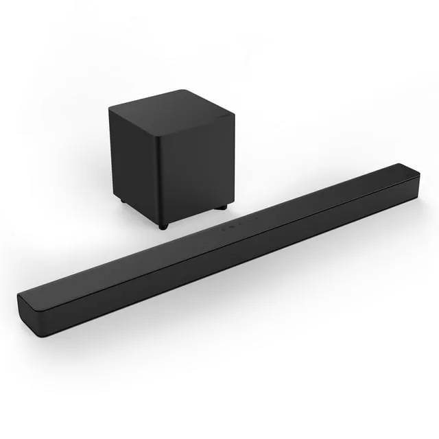 VIZIO V-Series 2.1 Home Theater Sound Bar with DTS Virtual:X, Wireless Subwoofer, Bluetooth, Voice Assistant Compatible, Includes Remote Control - V21-H8R