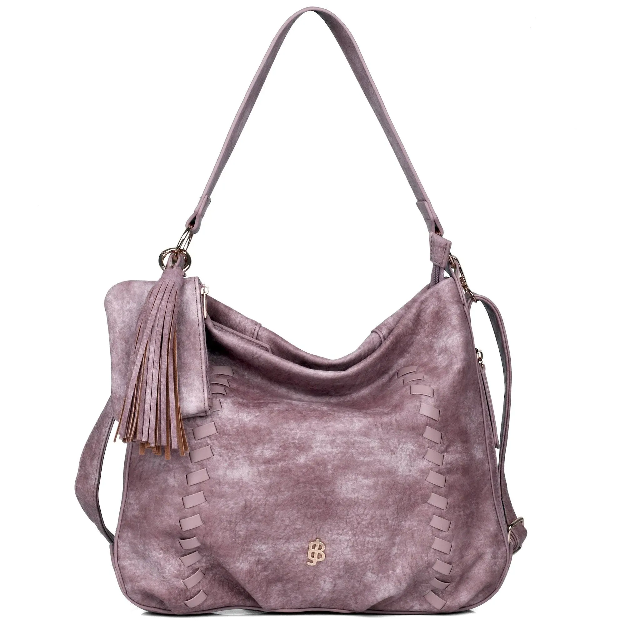 Julia Buxton Whip Stitch Hobo Bag