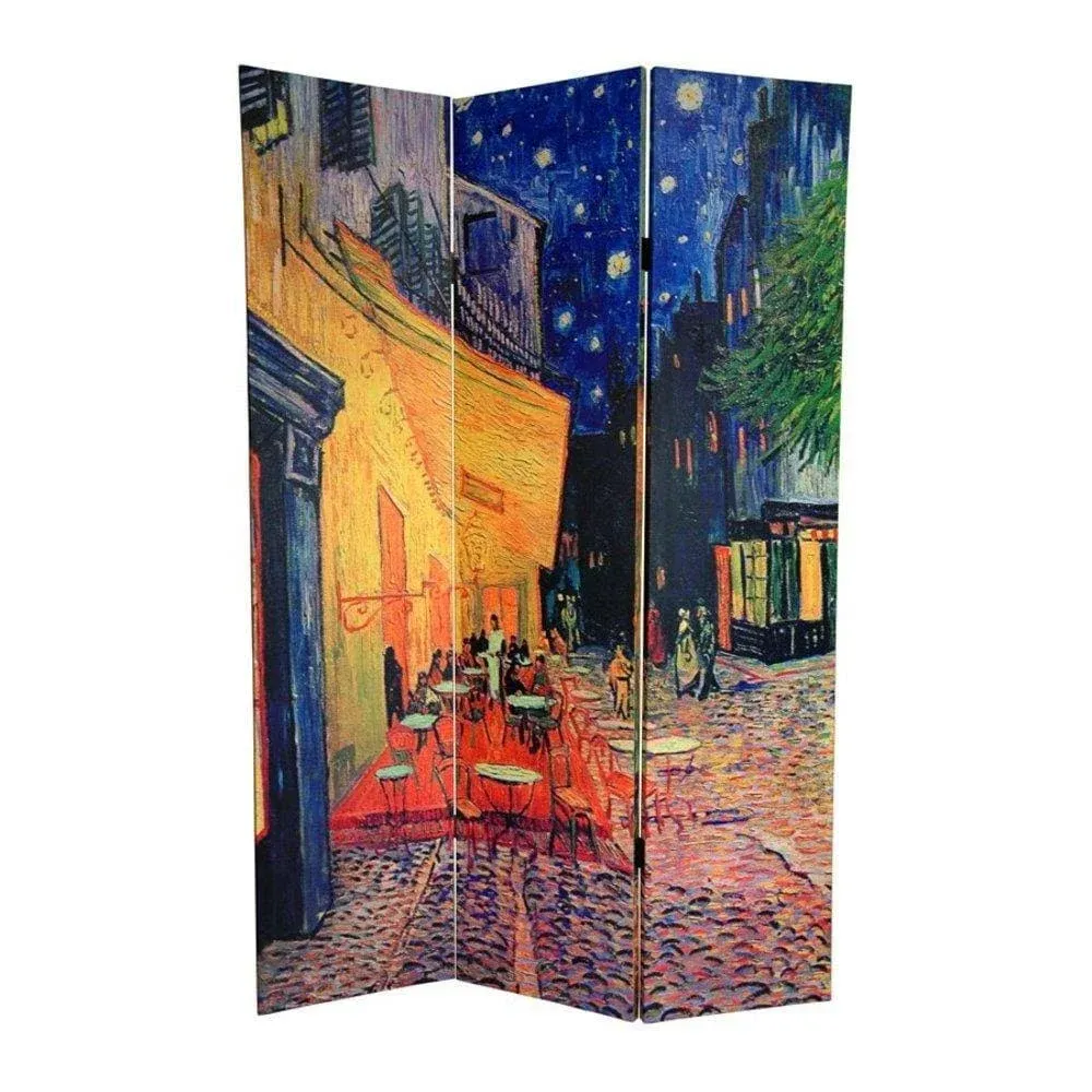 Oriental Furniture 6 ft. Tall Double Sided Works of Van Gogh Canvas Room Divider