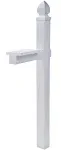 Solar Group WP000WAM White Plastic Mailbox Post With Cross Arm