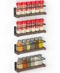 Spice Rack Organizer for Cabinet Door or Wall Mount 4 Pack with 415 Spice Labels