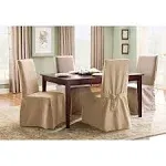 SureFit Duck Long Dining Chair Slipcover ,Tan