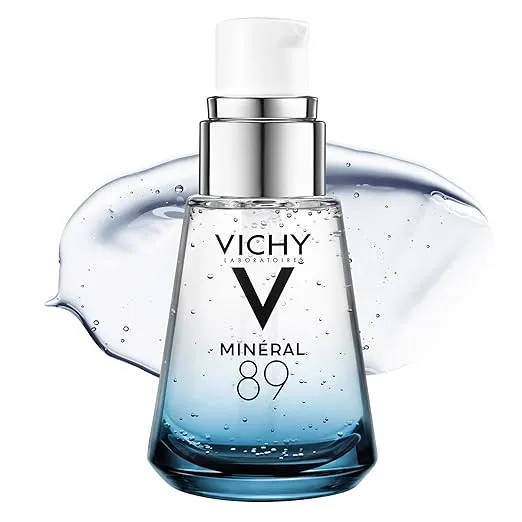 Vichy Mineral 89 Hyaluronic Acid Face Serum, Facial Gel Moisturizer and Pure Hyaluronic Acid Moisturizing and Hydrating Serum for Sensitive Skin and Dry Skin