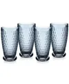 Boston Highball Glasses, Set Of 4 In Blue