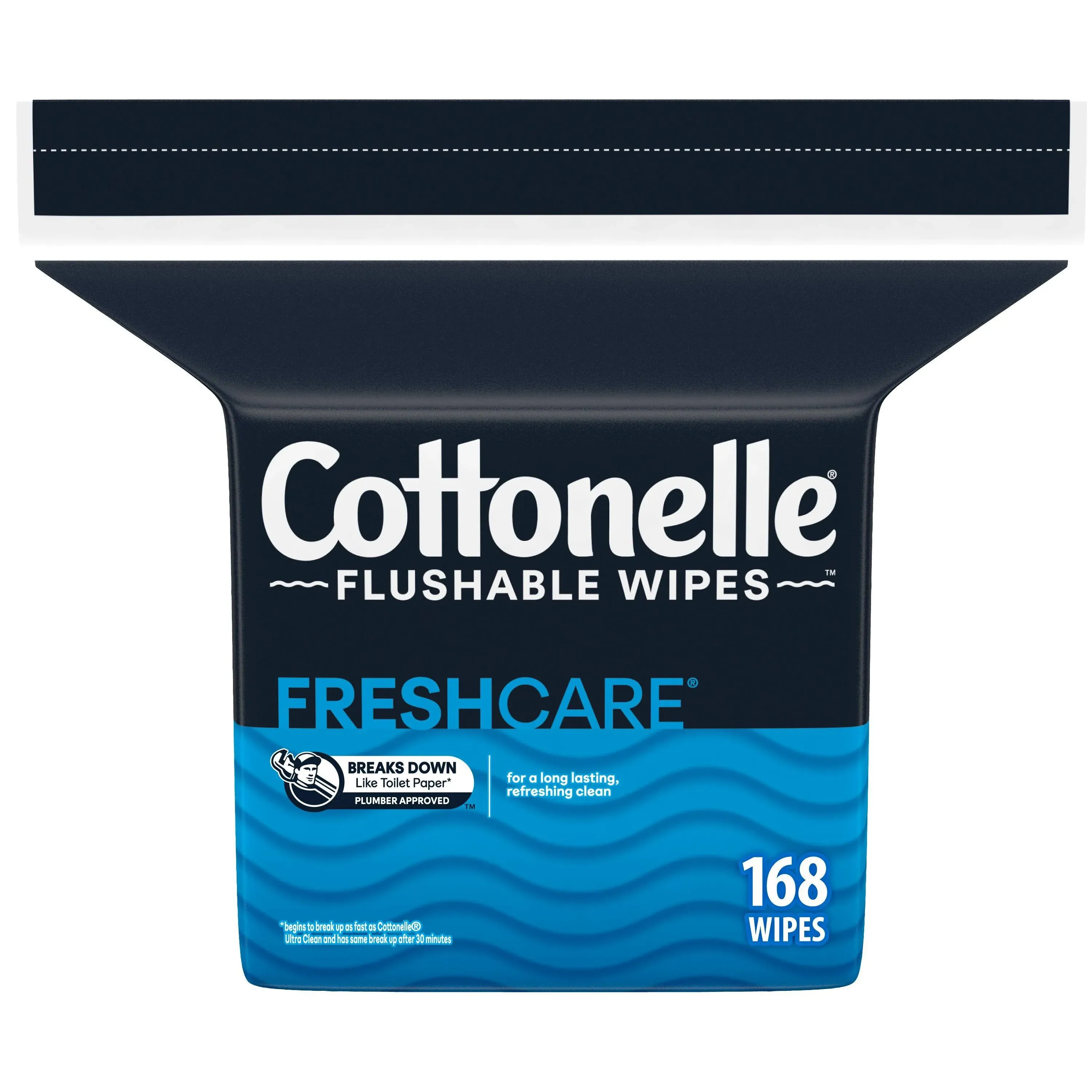 Cottonelle Fresh Care Flushable Cleansing Cloths, 5 x 7.25, White, 168/Pack