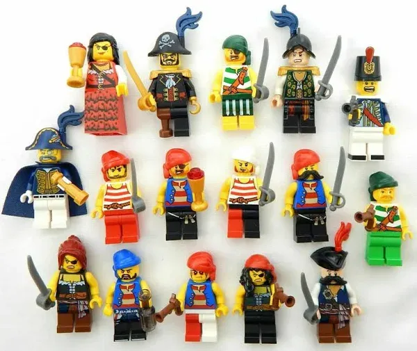 Booster Bricks 3 New Random Lego Pirate Minifigure - with Random Accessory ...