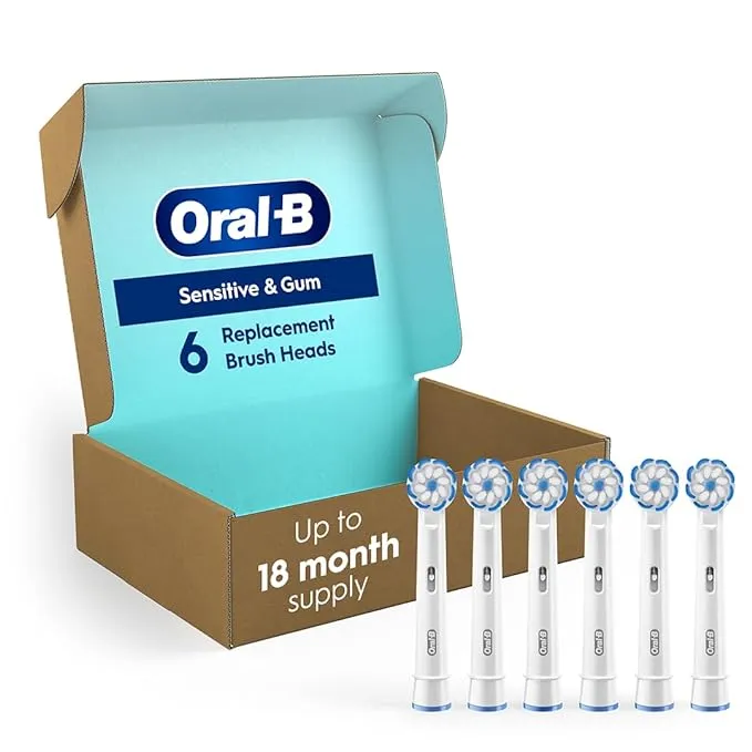 Oral-B Gum Care Replacement Brush Heads for an Oral-B Electric Toothbrush, Pack of 6