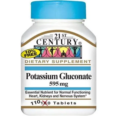 21st Century - Potassium Gluconate 595 mg - 110 Tablets