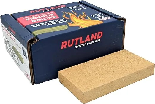 Rutland Products Fire Bricks for Firebox, 6 Firebricks, 2700F Heat Rating