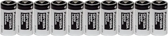 10 Panasonic CR123A 3V CR 123A Industrial Lithium Batteries