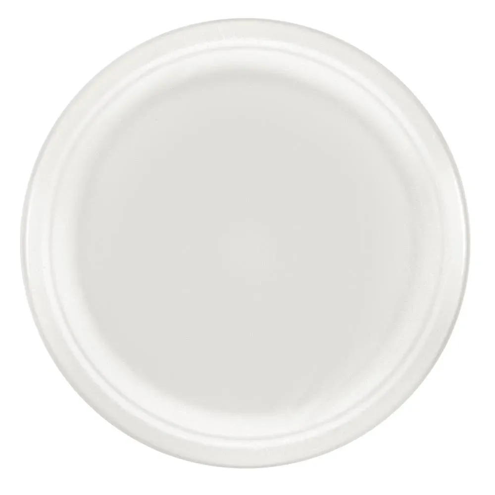 Nicole Home Collection Sugarcane 10" Paper Plate, White, 50 Count - 00203