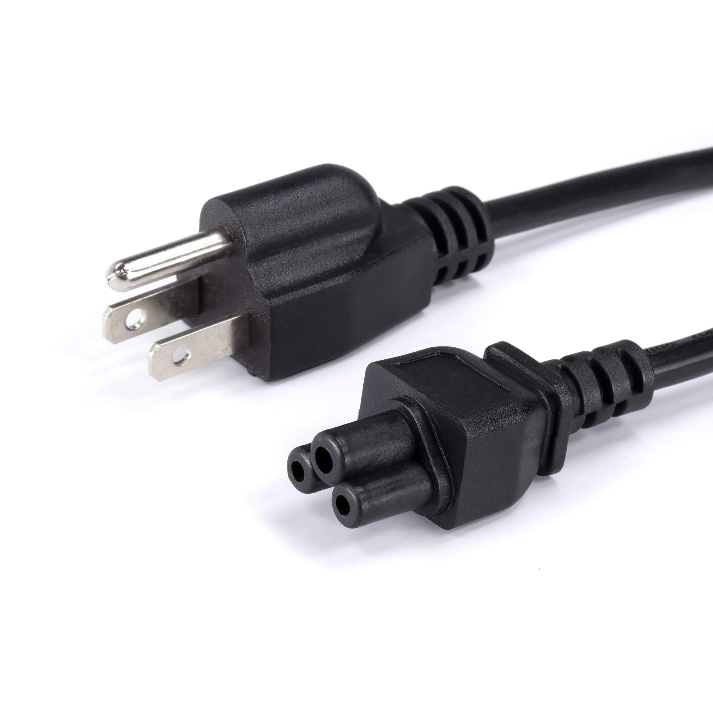 10 Feet, Black - 3 Prong AC Power Cable for Laptops, Computers, & Power Supplies - 10 ft Three Prong Mouse Power Supply Cord - C5 Power Cord - NEMA