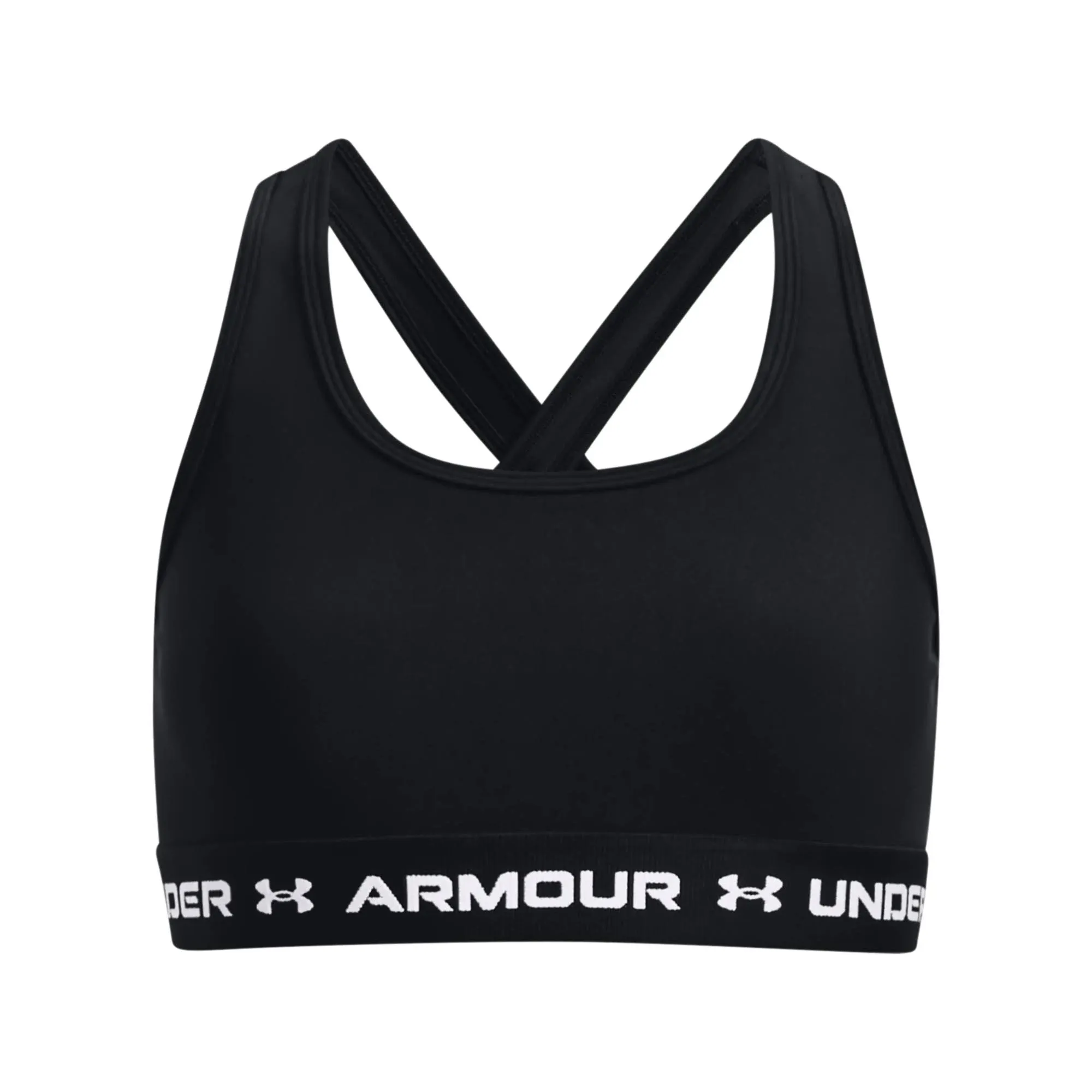 Under Armour crossback mid solid sports bra 1369971