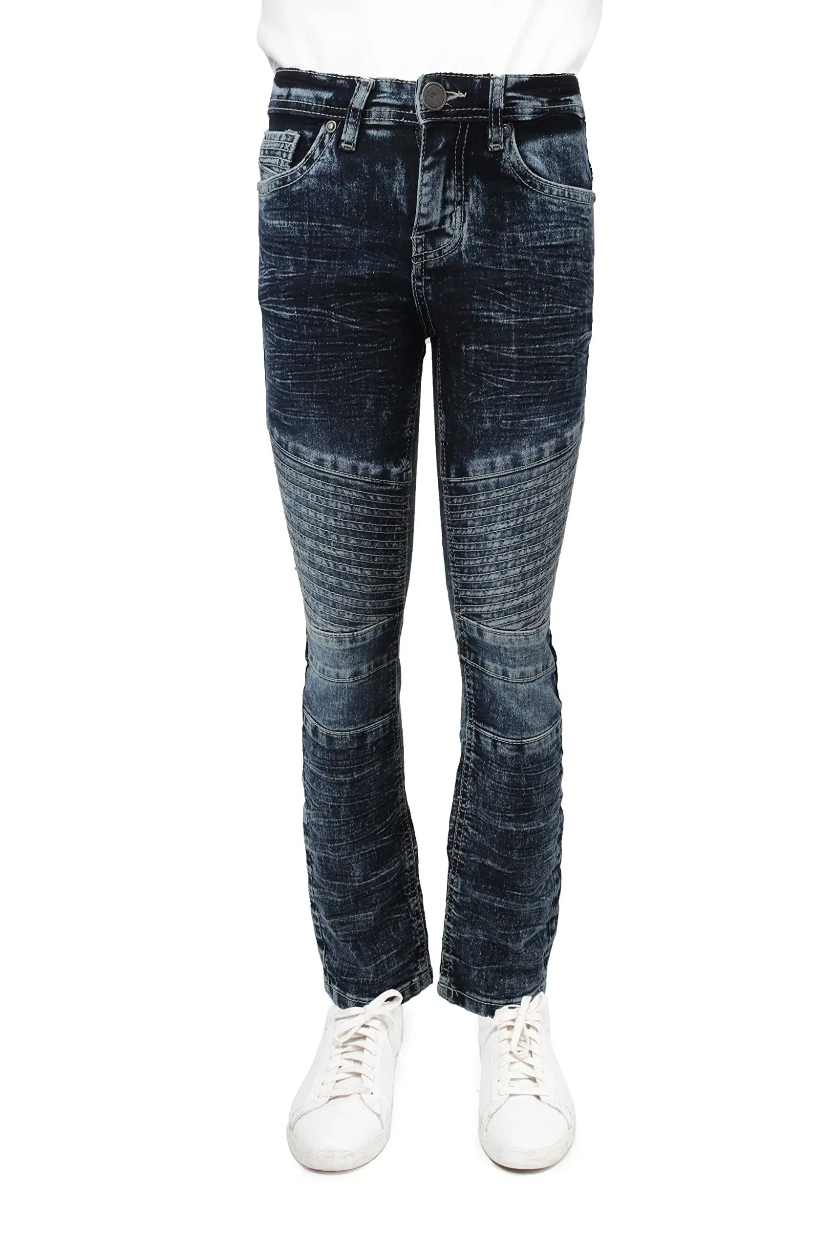 X RAY Little Boys Slim Fit Biker Denim Jeans