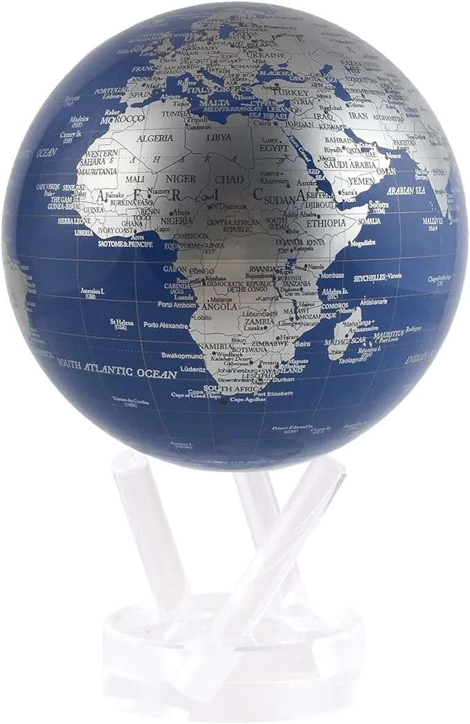 MOVA Globe Metallic Blue and Silver 4.5"