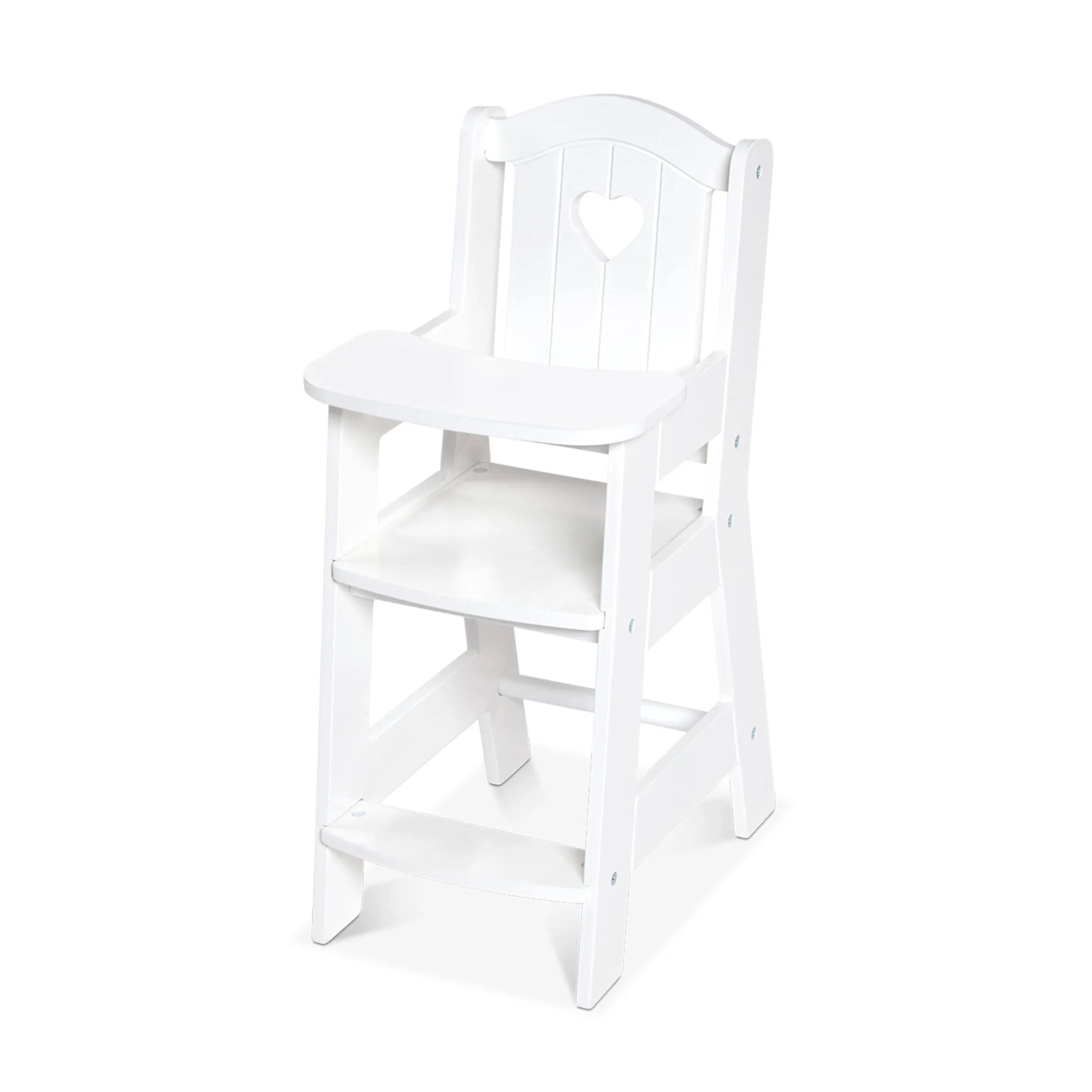 Melissa & Doug Play High Chair - Pretend Play High Chair Baby Doll Accessories,White