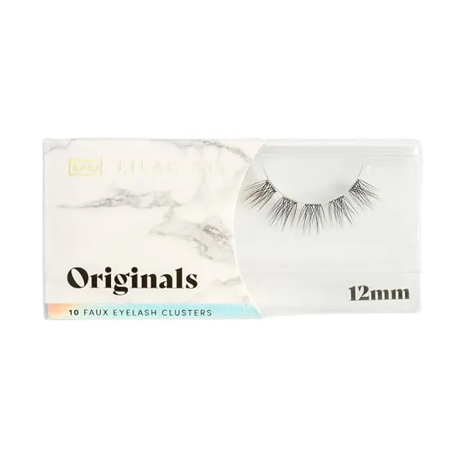 Lilac St - Originals Natural Faux Eyelash Clusters (10mm) - Soft, Natural Look - DIY Lash Extension Wisps - Lightweight & Lifelike - Lasts 10 Days - Cruelty Free, Vegan, Women Founded - 10 Lashes