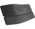 Logitech Ergo K860 Clavier ergonomique sans fil avec repose-poignet pour Windows/Mac, connectivité Bluetooth ou USB (renouvelé)