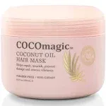 Cocomagic Coconut Oil Hair Mask - Repairs Damage, Prevents Frizz, Restores & Adds Shine | Protein Rich & Extra Hydrating | Paraben Free, Cruelty Free, Made in USA (8 oz)