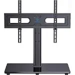 Perlesmith Universal TV Stand Table Top TV Base for 37 to 70 inch LCD LED OLED 4K Flat Screen TVs - Height Adjustable TV