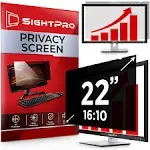 SightPro 22 inch Computer Privacy Screen Filter for 16:10 Widescreen Monitor - Privacy and Anti-Glare Protector