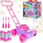  Bubble Lawn Mower for Toddlers, Kids Bubble Blower Machine, Indoor Outdoor 