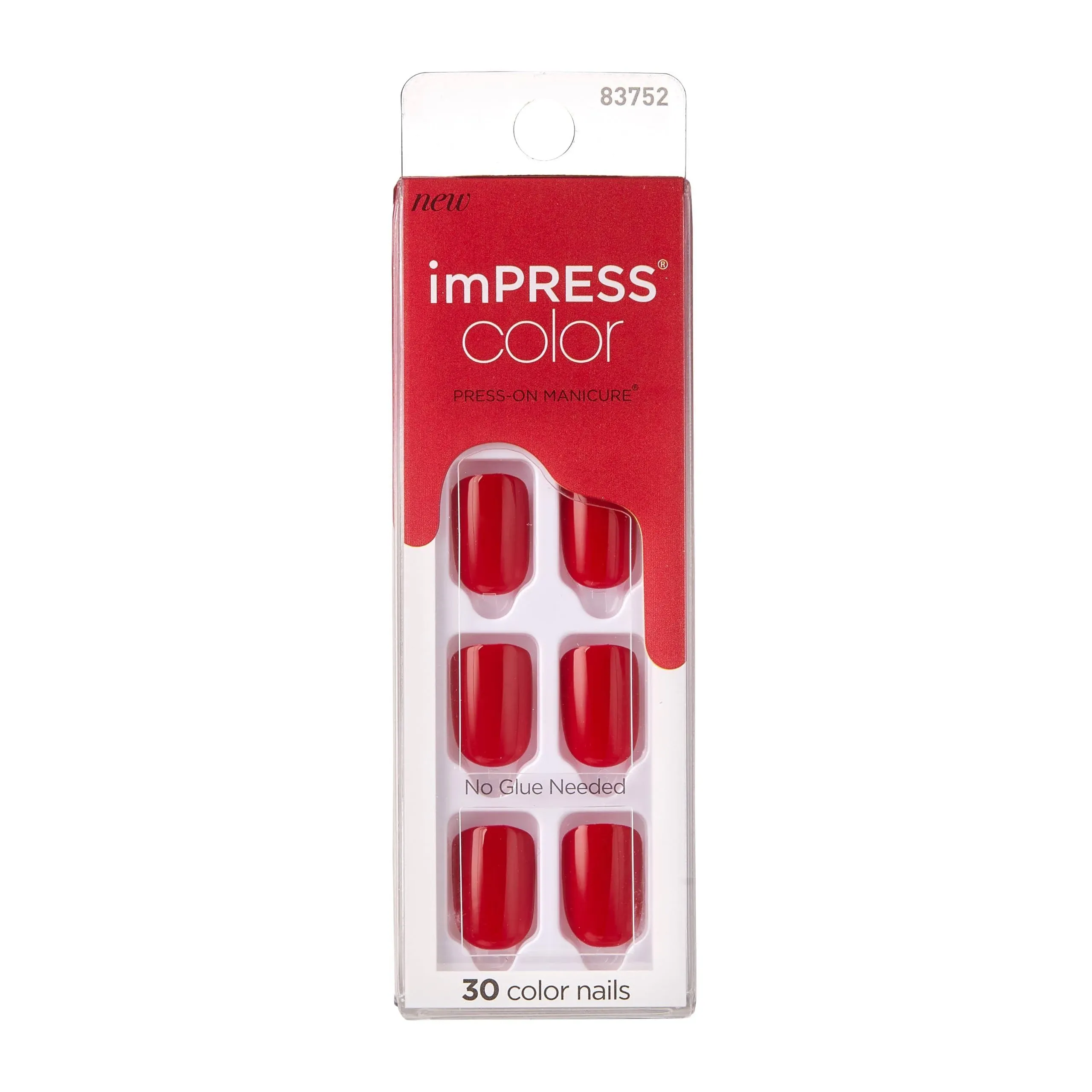 Color Press-on Manicure Nail Kit In Red