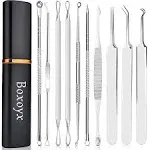 [2019]Blackhead Remover Tool, Boxoyx 10 Pcs Professional Pimple Comedone Extractor Popper Tool Acne Removal Kit - Treatment for Pimples, Blackheads