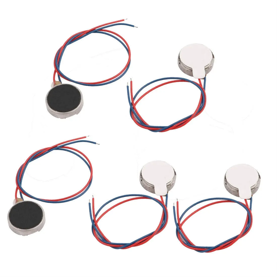 uxcell 5pcs DC3V/0.1A 1.5V/0.05A 10x2.7mm Coin Mobile Vibration Motor