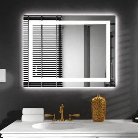 LED Mirror for Bathroom 28x36 with Lights，Anti-Fo<wbr/>g, Dimmable, Backlit