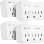 Fosmon 3 Outlet Surge Protector Multi Plug Wall Adapter Tap 1200J ETL Listed