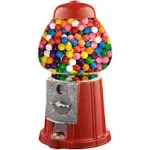 Olde Midway 15" Gumball Machine with Bank - Red, Vintage-Style Bubble Gum Candy Dispenser