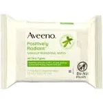 Aveeno Positively Radiant Makeup Removing Wipes, Cleanse - 25 wipes