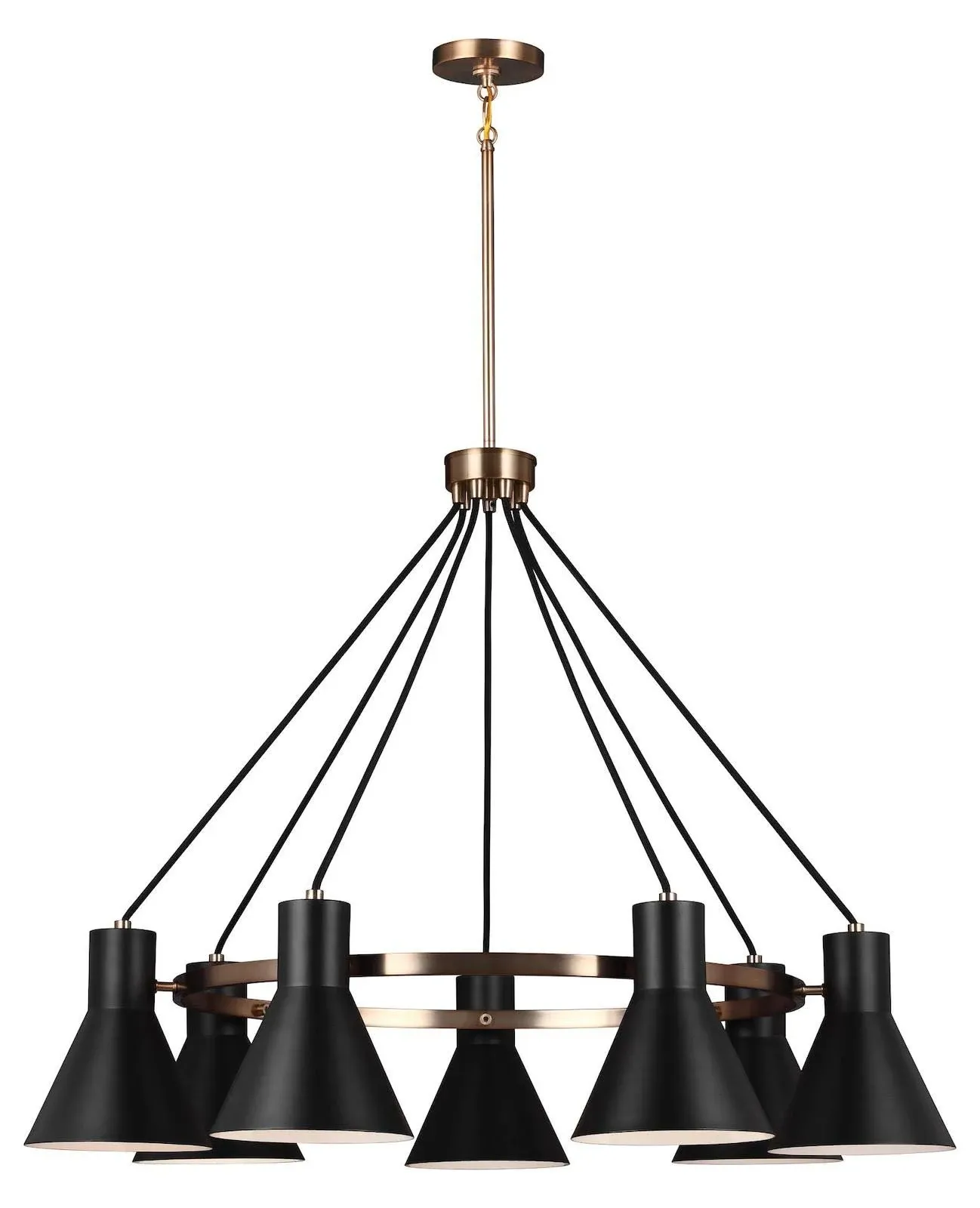 Sea Gull Lighting Towner Seven Light Chandelier Satin Bronze