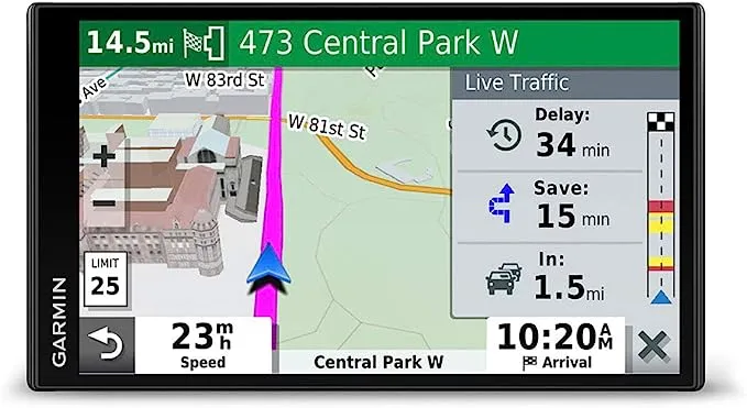 Garmin DriveSmart 65 with Amazon Alexa, Built-In Voice-Controlled GPS Navigator with 6.95” High-Res Display