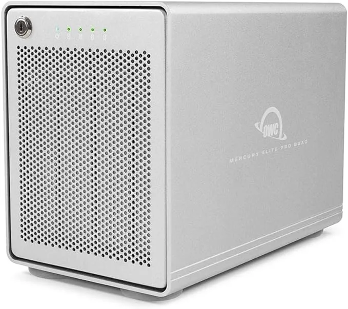 OWC Mercury Elite Pro Quad 16TB 4-Bay USB-C 3.2 Gen 2 RAID Array (4 x 4TB)