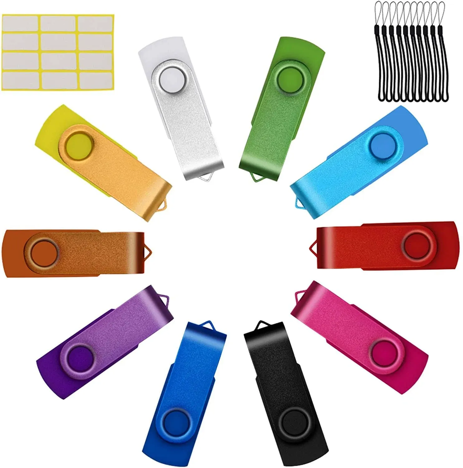 Flash Drive 16GB 10 Pack USB 2.0 Thumb Drives Uflatek Memory Sticks Portable USB ...