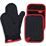 Oven Mitts And Pot Holders Set 500 F Heat Resistant Oven Mit Gloves Hot Pads