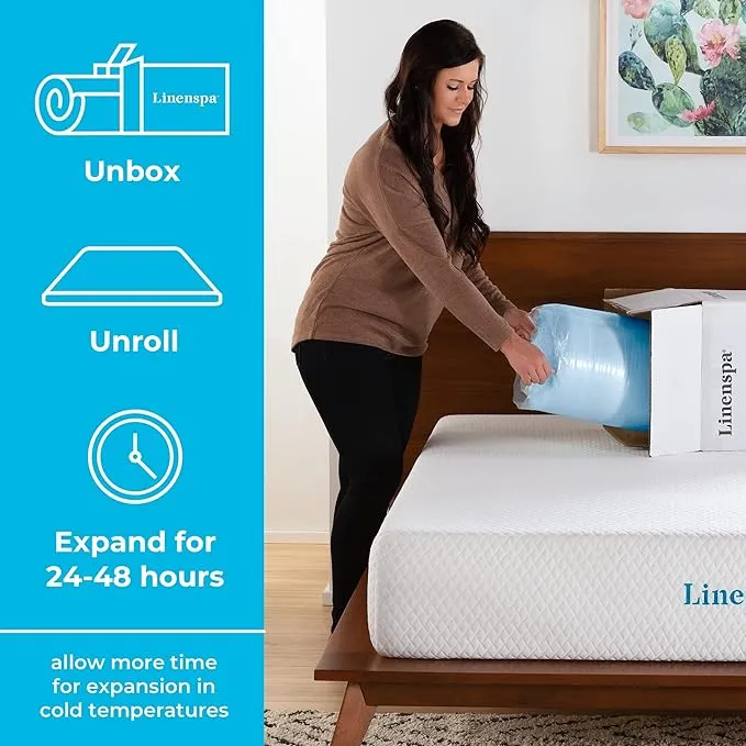 Linenspa 2 Inch Gel Memory Foam Mattress Topper