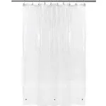 Barossa Design Extra Long 72 inchw x 84 inchh Shower Curtain Liner Frosted Heavyweight Peva with 6 Magnets, Size: 72 W x 84 H, Clear