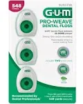 Gum Pro-Weave Woven Dental Floss Shred Resistant Waxed Floss