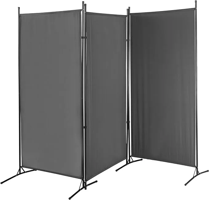 vivo 3 Panel 102 x 70 inch Fabric Room Divider, Privacy Panel Office Partition