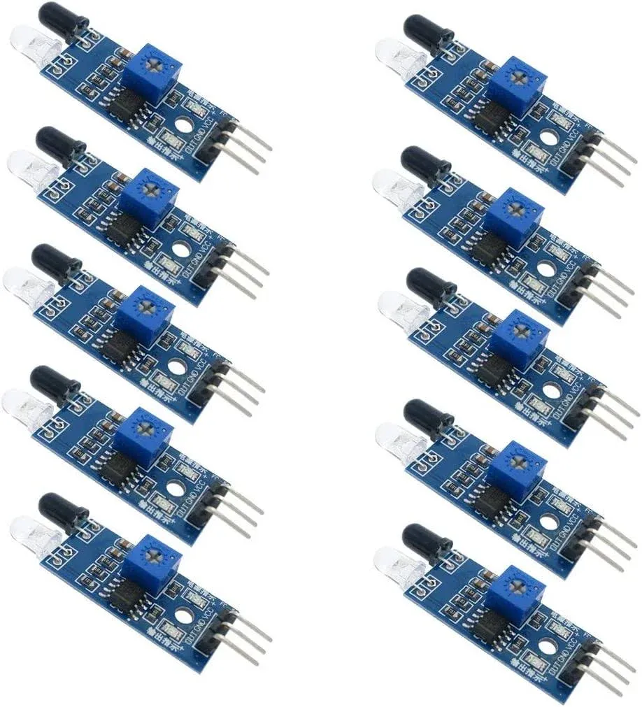 HiLetgo 10pcs IR Infrared Obstacle Avoidance Sensor Module for Arduino Smart Car ...