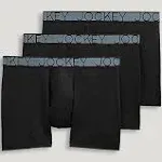 Jockey Men's Active Microfiber 5" Boxer Brief - 3 Pack S Black