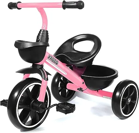 KRIDDO Kids Tricycles Age 24 Month to 4 Years, Toddler Kids Trike for 2.5 to 5 Year Old, Gift Toddler Tricycles for 2-4 Year Olds, Trikes for Toddlers, Pink