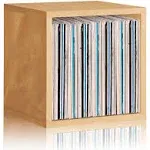 Way Basics Eco Stackable Vinyl Record Cube Storage Natural