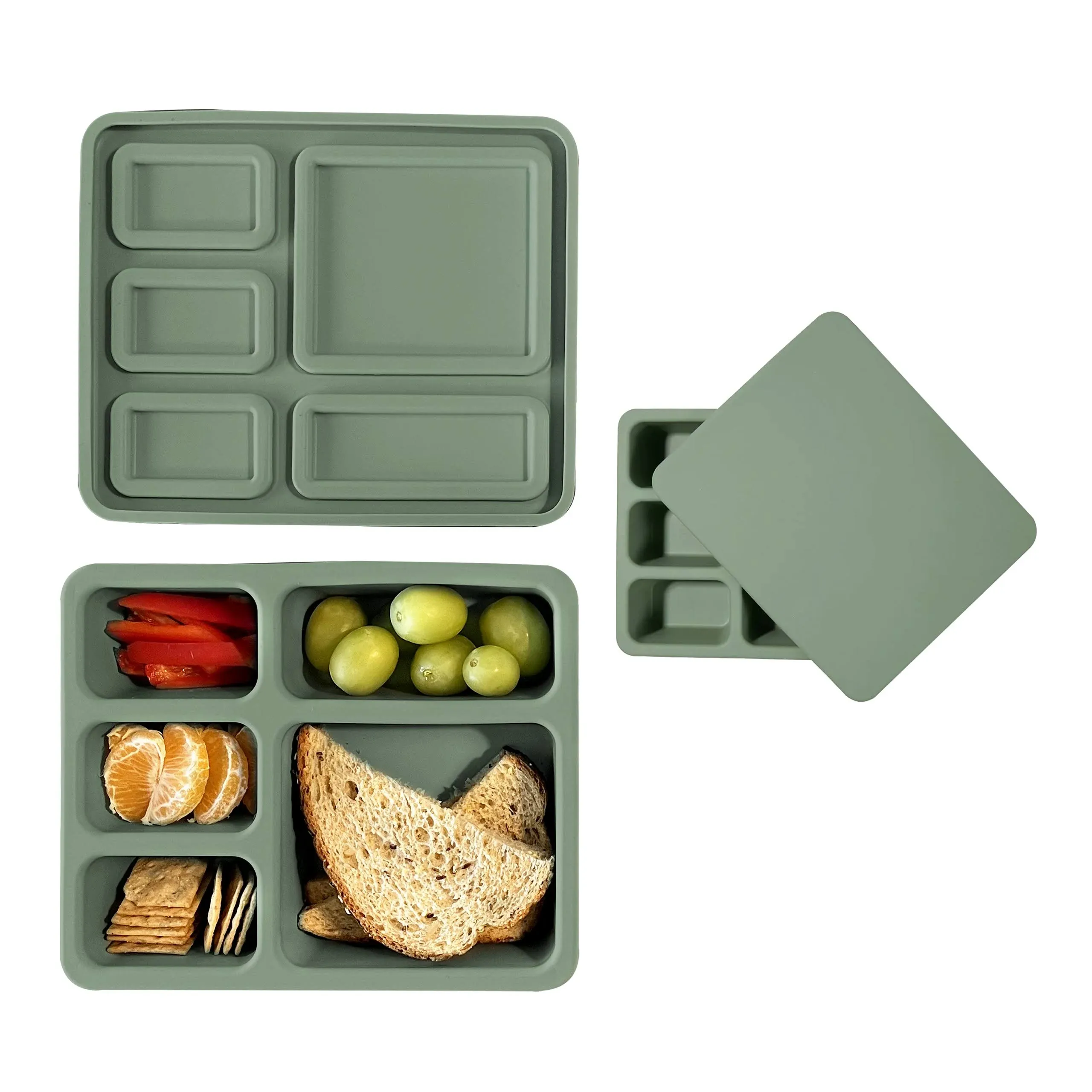 Lunch Box for Toddler and Kid Silicone Lunch Food-Safe Materials Dishwasher Safe