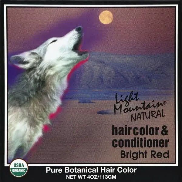 Light Mountain Hair Color & Conditioner Bright Red 4 oz